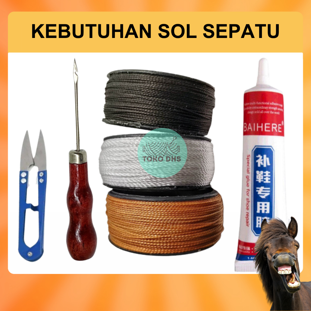 Jual Benang Nilon Sol Sepatu Jarum Sol Sepatu Lem Sol Shopee