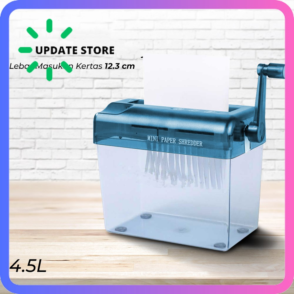 Jual Alat Penghancur Kertas Mini Manual Paper Shredder Portable L