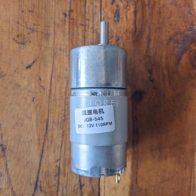 Jual Dc Motor Metal Gearbox JGB 545 DC 12V 110 Rpm Shopee Indonesia