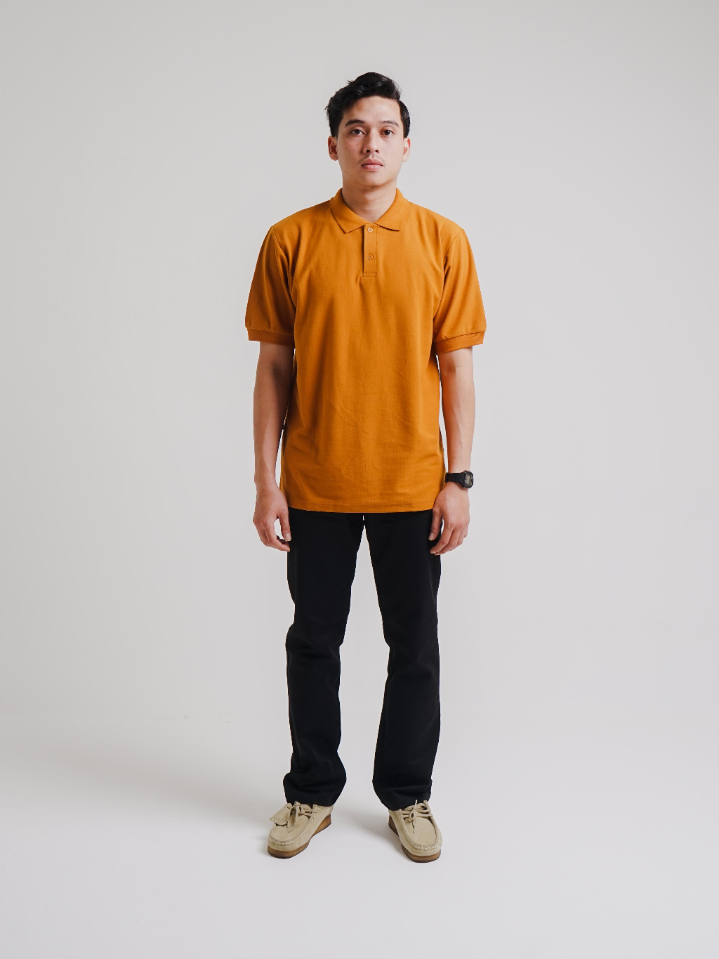 Jual Sipolos Kaos Kerah Pria Polo Shirt Katun Pique 24S Mustard