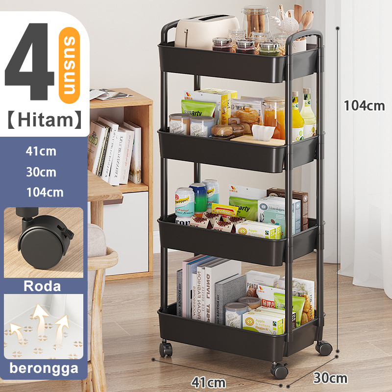 Jual Rak Troli Serbaguna Rak Trolley Rak Troli Susun Roda 3 4 5 Susun