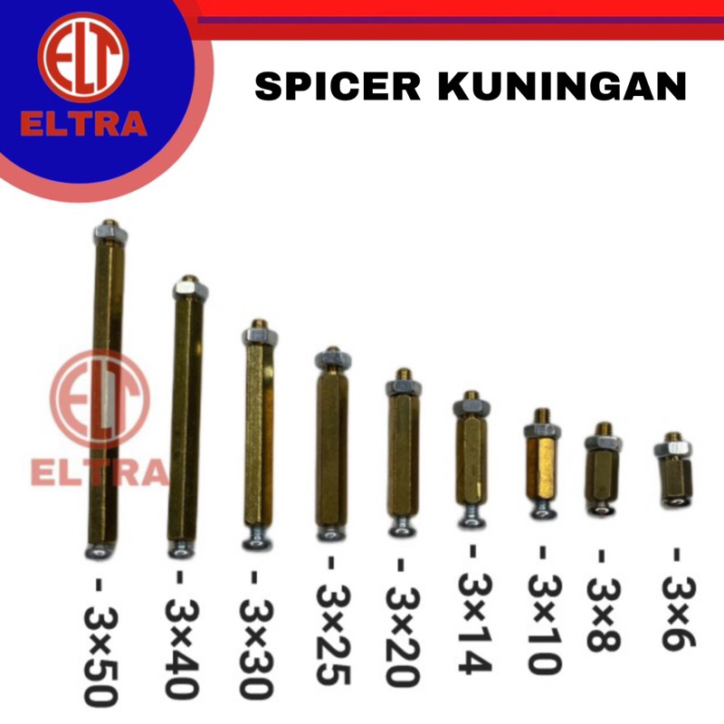 Jual Spicer Kaki Pcb Spacer Besi Kuningan M Spacer Semua Ukuran Mur