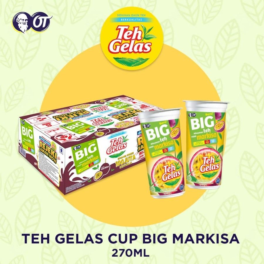 Jual TEH GELAS Markisa Big Cup Teh Manis 270 Ml Shopee Indonesia