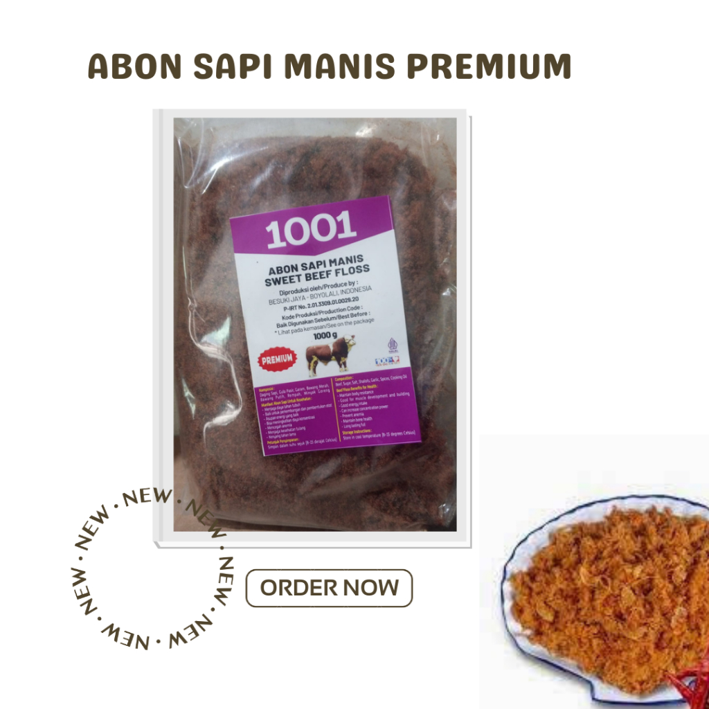 Jual Abon Sapi Manis Premium Kemasan Kg Shopee Indonesia