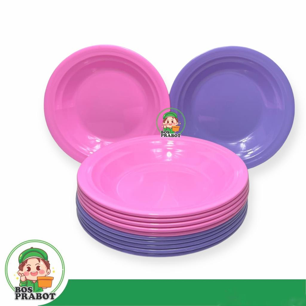 Jual PIRING MAKAN MELAMIN CEKUNG PINK 9 INCH PIRING MELAMIN PINK