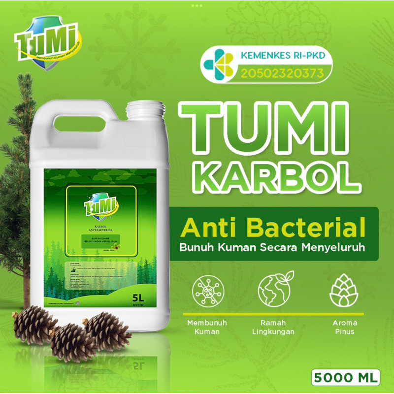 Jual Karbol Pembersih Lantai Anti Bacterial Wangi Aroma Pinus 5 Liter