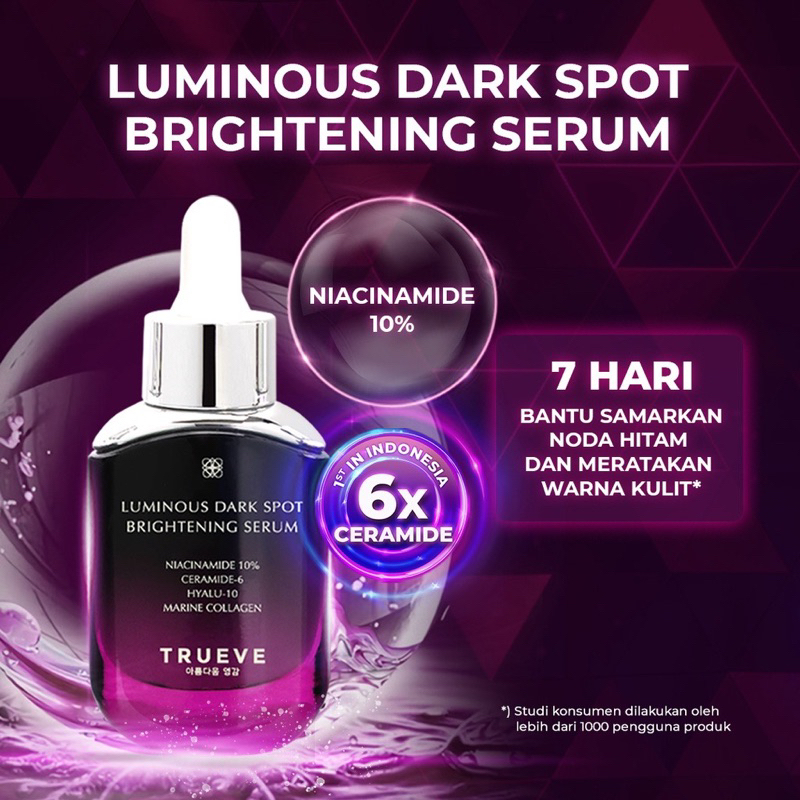 Jual TRUEVE Luminous Dark Spot Brightening Serum 30 ML 15 ML Serum