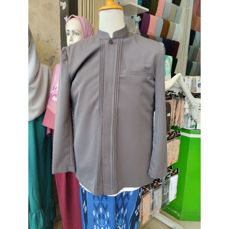 Jual Jasko Jas Koko MQ Fashion Polos Opnaisel Warna Abu Tua Shopee