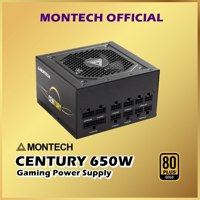 Jual Montech Century 650W PSU Power Supply Full Modular 80 Plus Gold