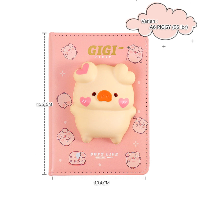 Jual BUKU DIARY JOURNALING FREE SQUISHY SANRIO LUCU BINDER JOURNAL