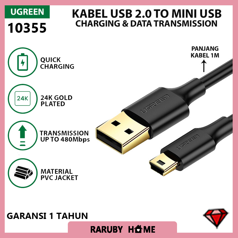 Jual Ugreen Kabel Data Kamera Dslr Pin Usb To Mini Usb