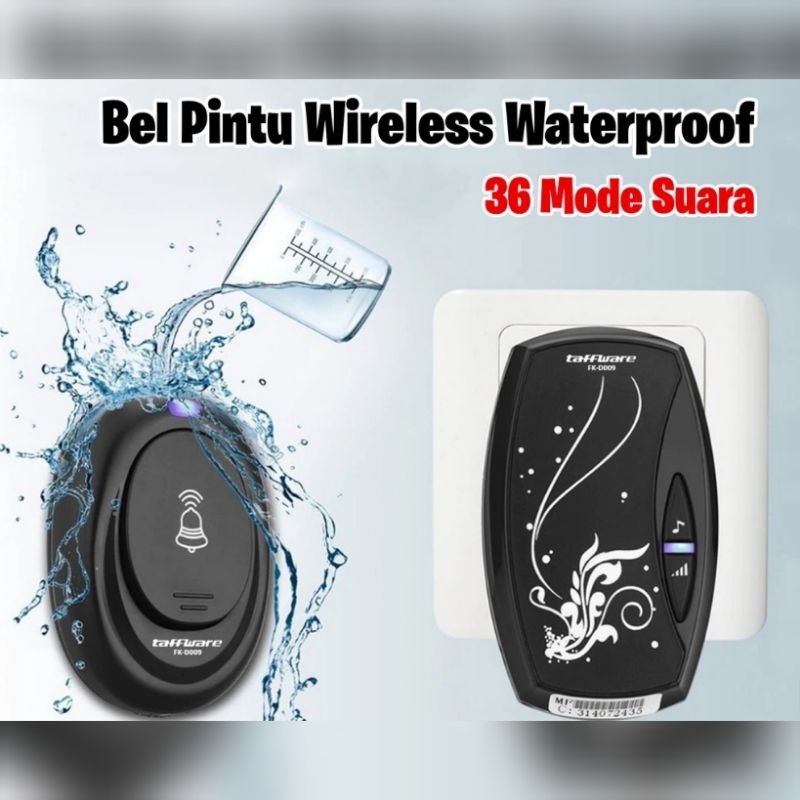 Jual Bell Pintu Wireless Waterproof Bel Pintu Rumah Tanpa Kabel Door