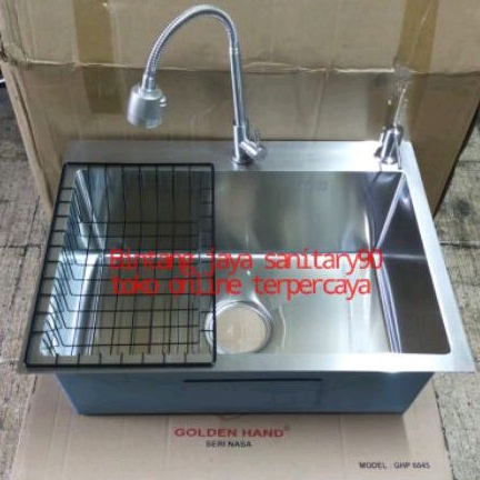 Jual Paket Kitchen Sink Golden Hand Stainless Sus Paket Kran