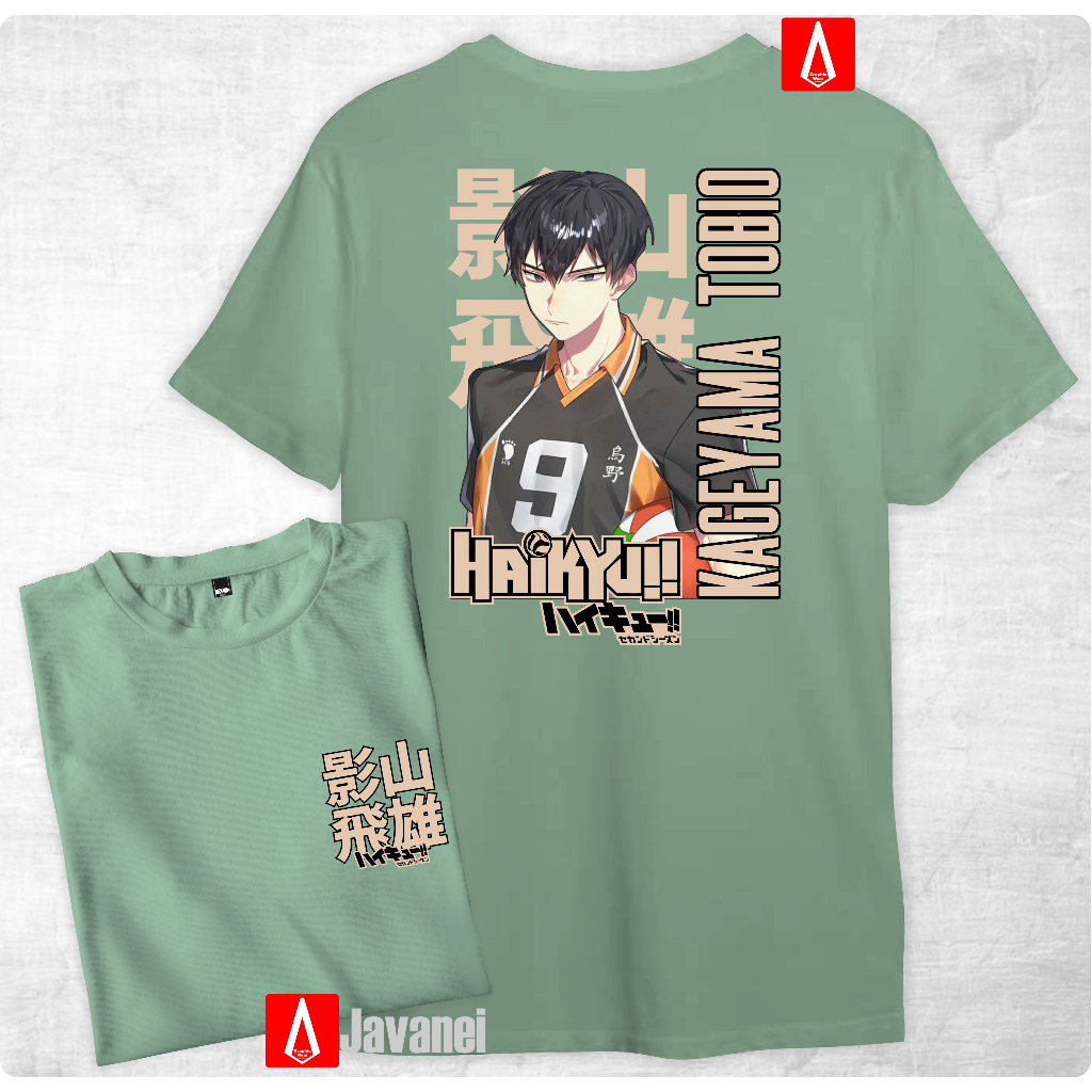 Jual Kaos Anime Kageyama Tobio Haikyu Cotton Combed 30s Premium