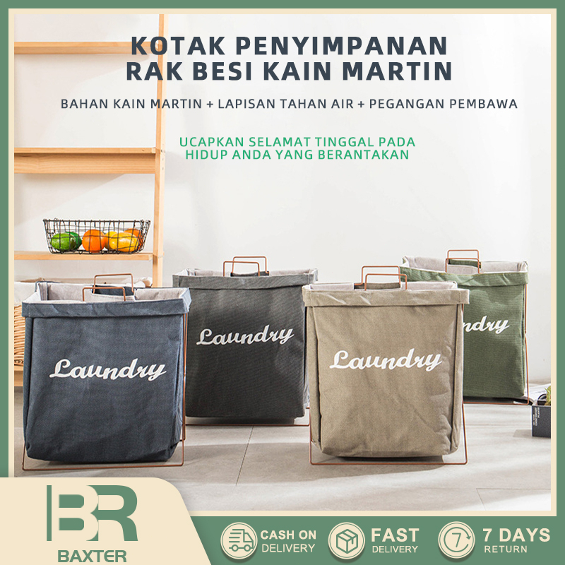 Jual Keranjang Laundry Bag Tempat Penyimpanan Pakaian Dan Baju Cucian