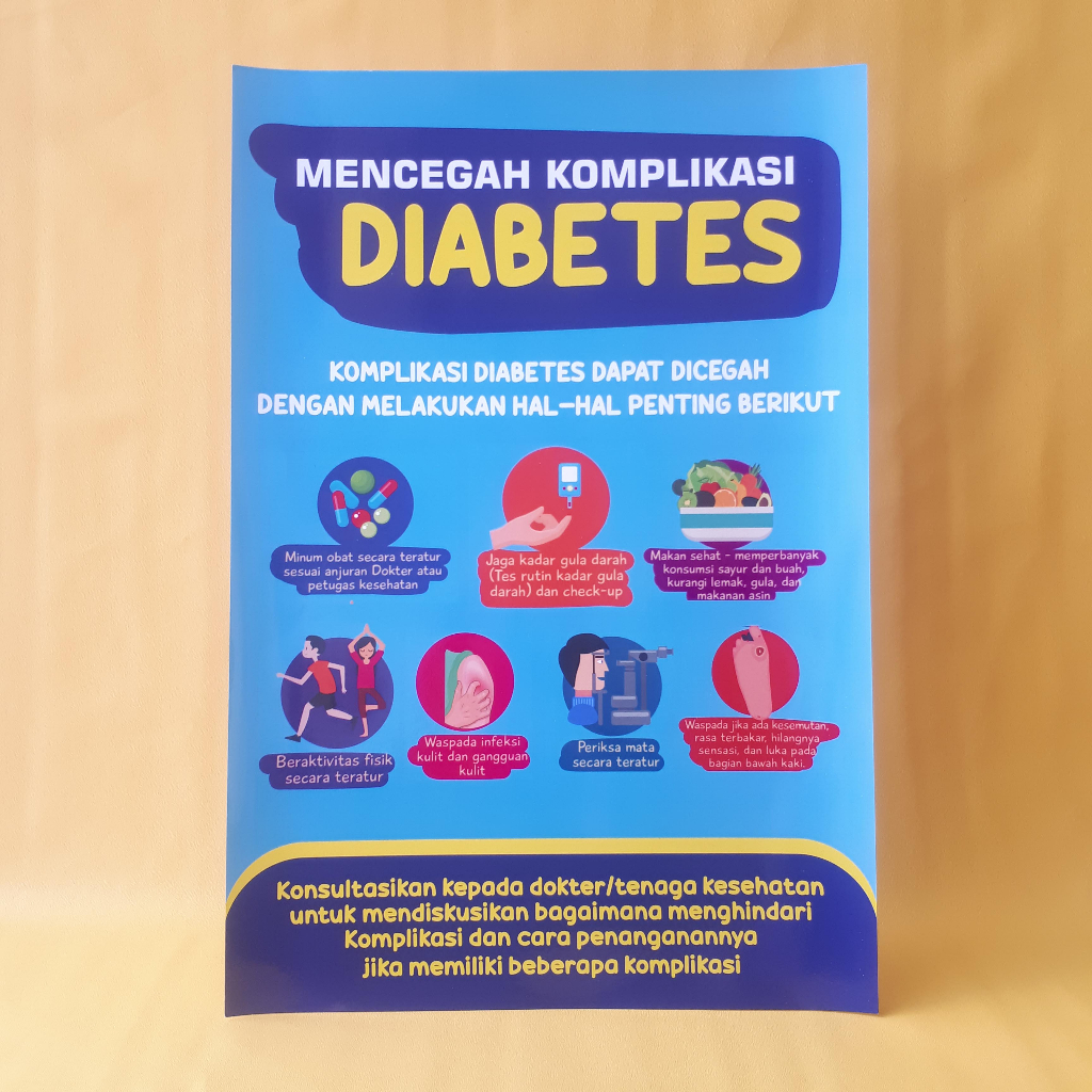 Jual Poster Diabetes Poster Cegah Komplikasi Diabetes Poster