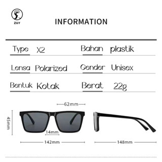 Jual Z Y Cod Kacamata Hitam Minus Lensa Polarized Anti Uv Sunglasses