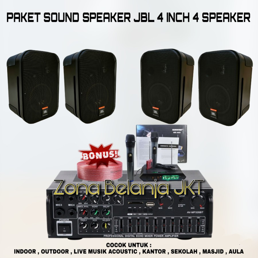 Jual Paket Sound System Cafe Aula Kantoran Speaker Jbl Control Inch