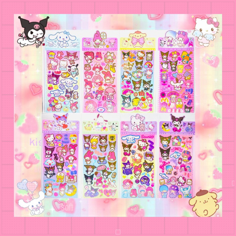 Jual Sticker Box Sanrio Isi Lbr Paket Stiker Sanrio Lembar