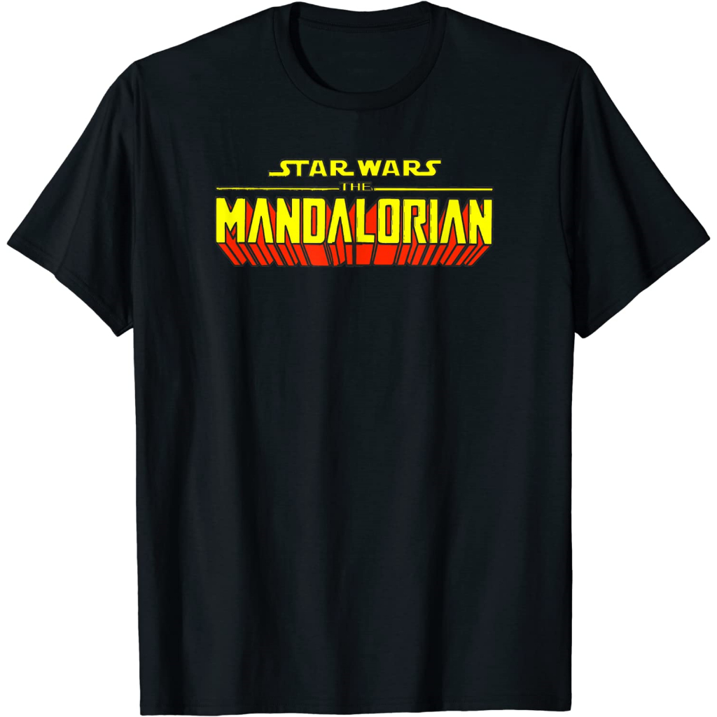 Jual Kaos Star Wars The Mandalorian Comic Script Logo T Shirt Shopee