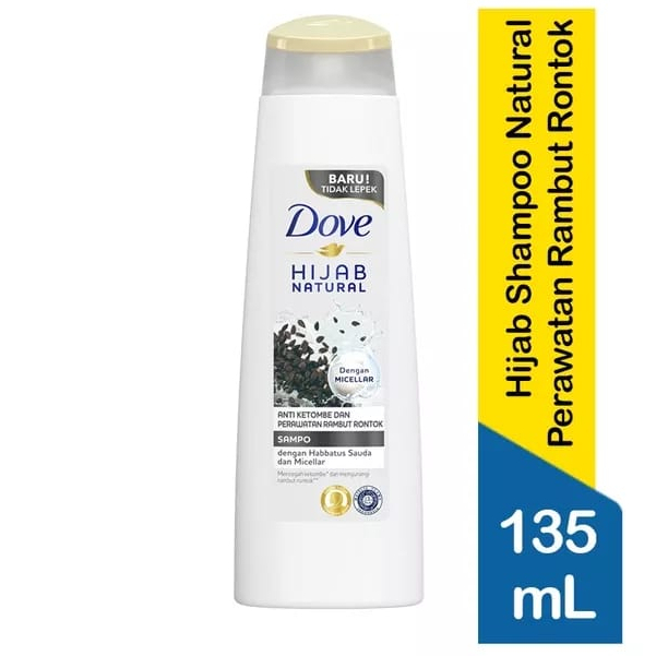 Jual Dove Hijab Natural Anti Ketombe Dan Rambut Rontok Shampoo 135ml