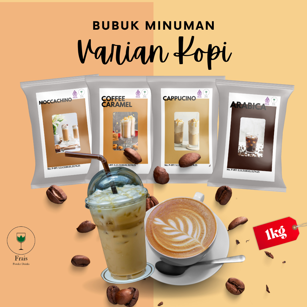 Jual BUBUK MINUMAN RASA KOPI 1KG SERBUK MINUMAN ANEKA RASA POWDER