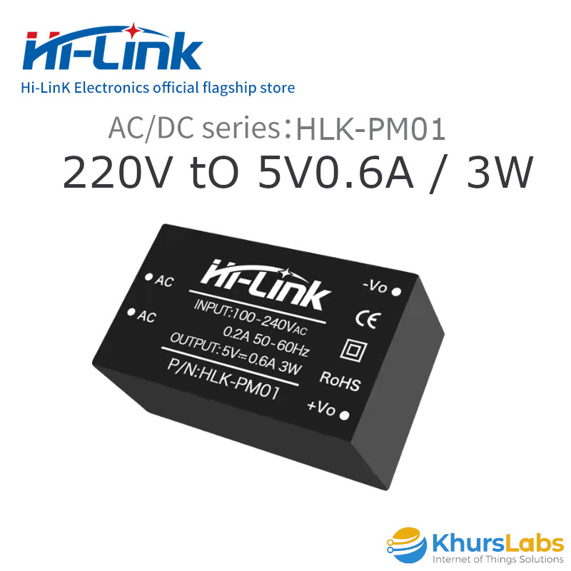 Jual Hi Link HLK PM01 AC 220V To DC 5V 3 Watt 0 6A Hilink Power Supply