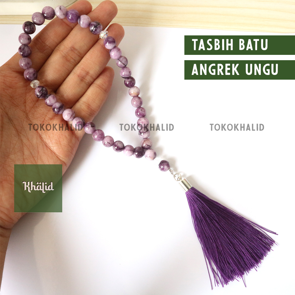 Jual Tasbih Batu Alam Rumbai Butir Mm Asli Natural Shopee