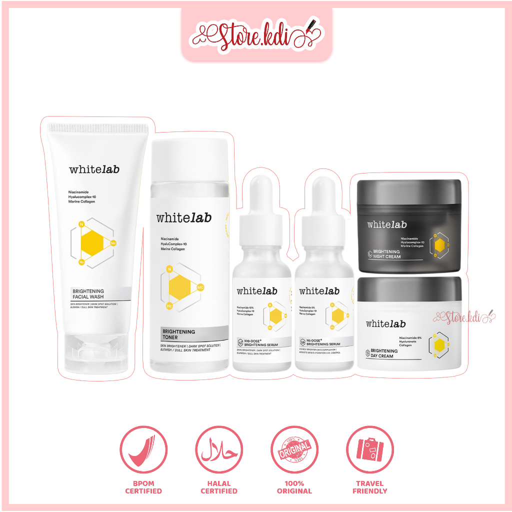 Jual Whitelab Brightening Series Paket Mencerahkan Wajah Shopee