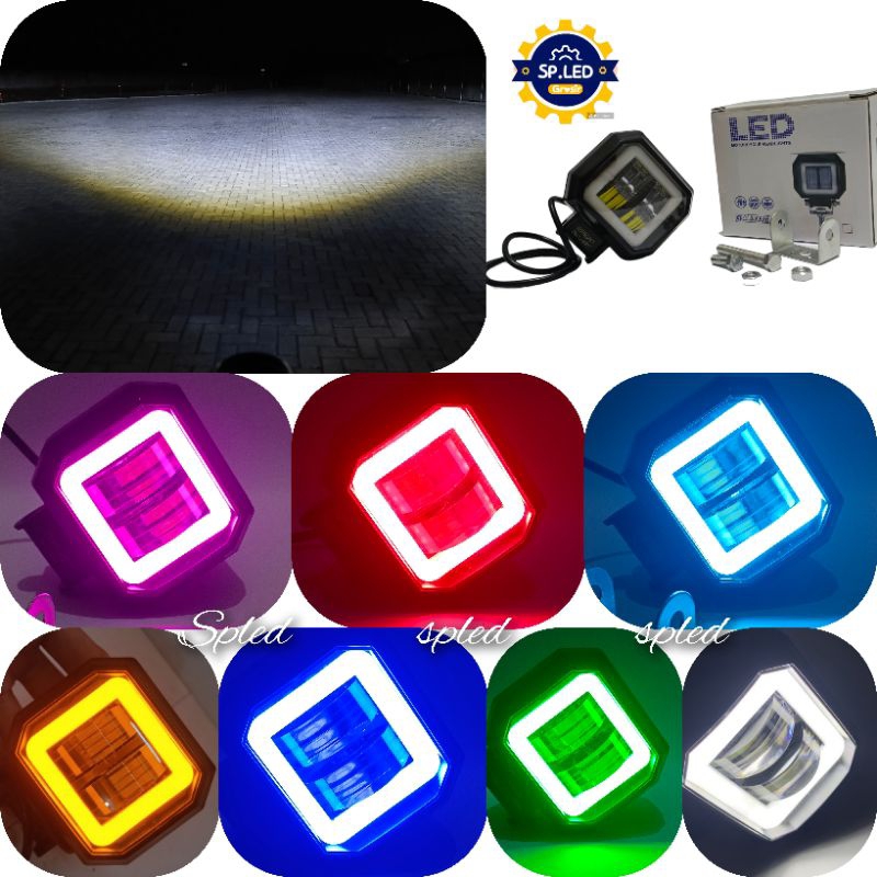 Jual LAMPU TEMBAK SOROT LED CWL 2 MATA LENSA 4D 2D WATT CRE ANGEL EYE