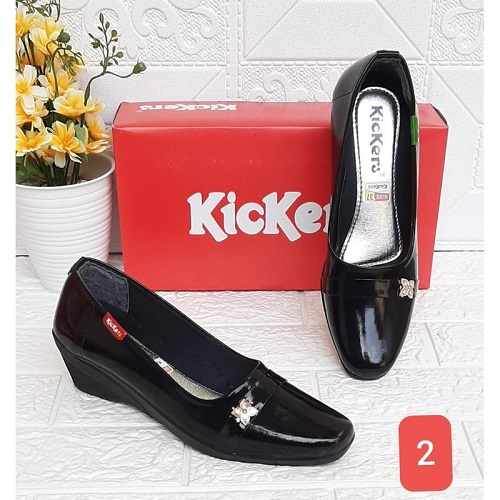 Jual Sepatu Pantofel Wanita Kerja Formal Kantor Kickers Kulit Sepatu