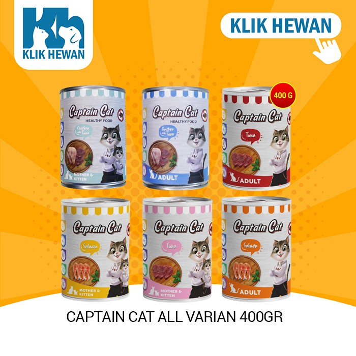 Jual Makanan Basah Kucing Kaleng Can Captain Wet Food 400 Gram Shopee