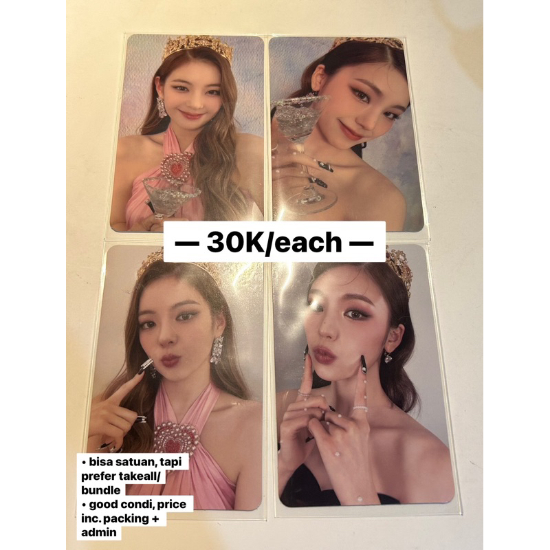 Jual Ready Stock Official Photocard Pc Itzy Checkmate Yeji Lia