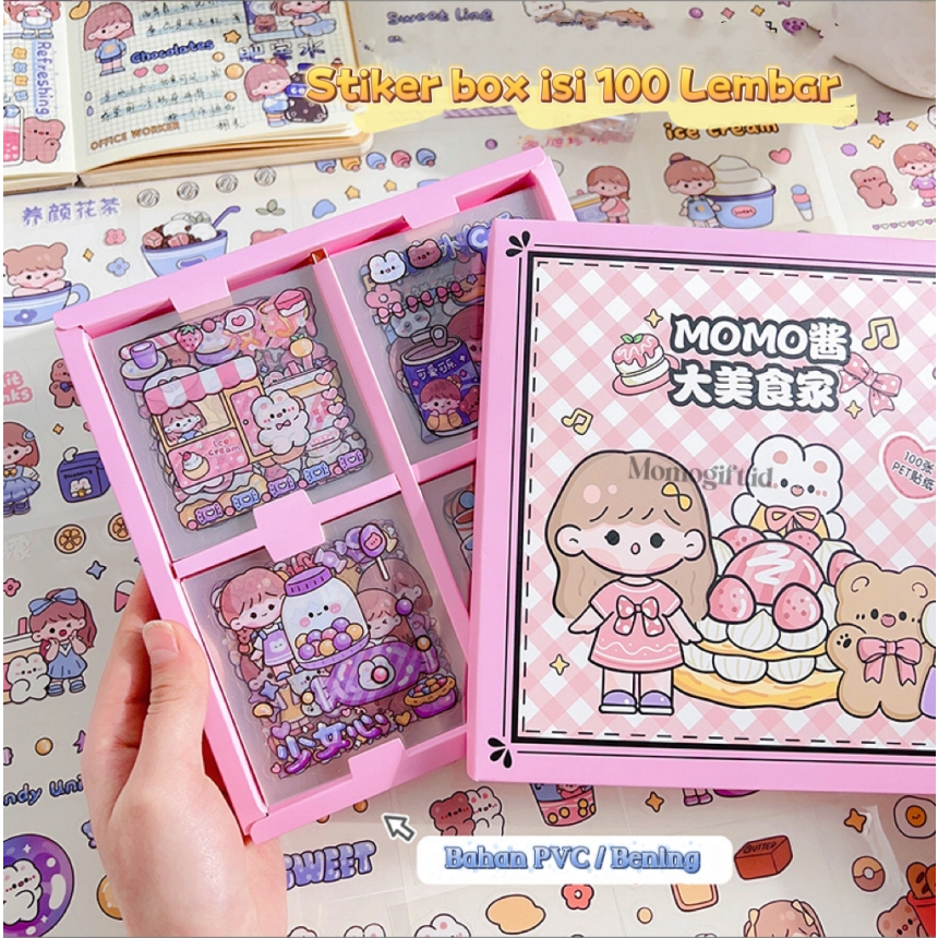 Jual Stiker Box D Momojan Lucu Decor Jurnal Sticker Korean Style