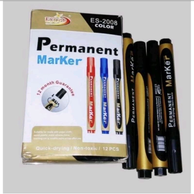 Jual Esco Spidol Permanent Marker 1 Pcs Shopee Indonesia