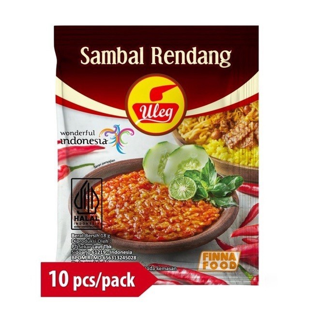 Jual Finna Sambal Uleg Pedas Sachet 10 X 20gr Shopee Indonesia