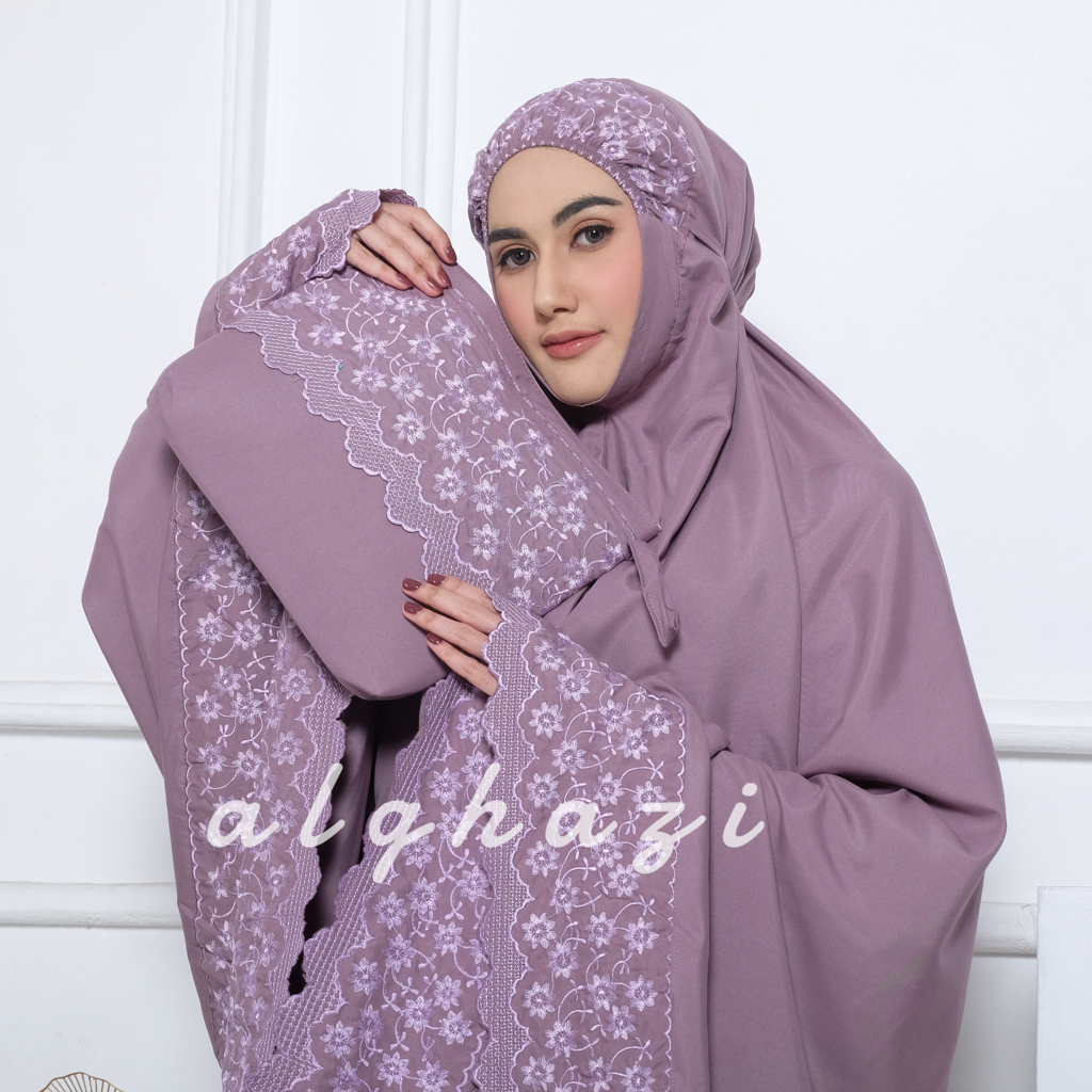 Jual Mukena Talitha Mukena Bordir Khadijah Dewasa Katun Premium Jumbo