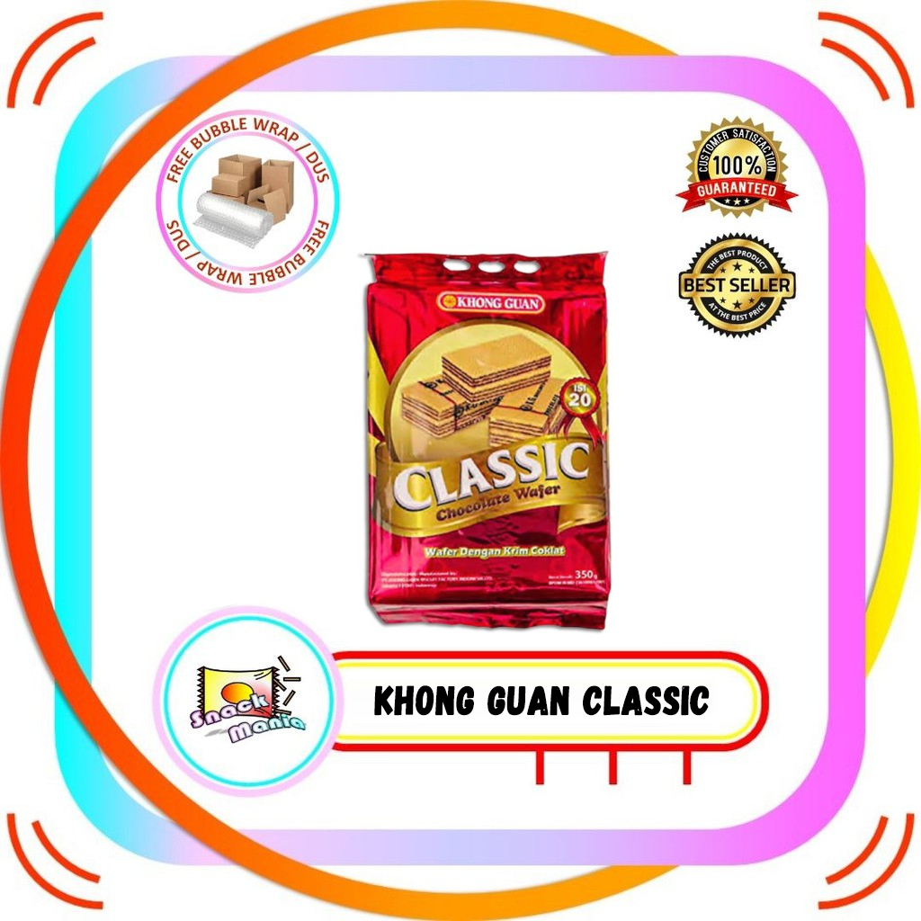 Jual Khong Guan Classic Chocolate Wafer Cream 350 Gram Shopee Indonesia