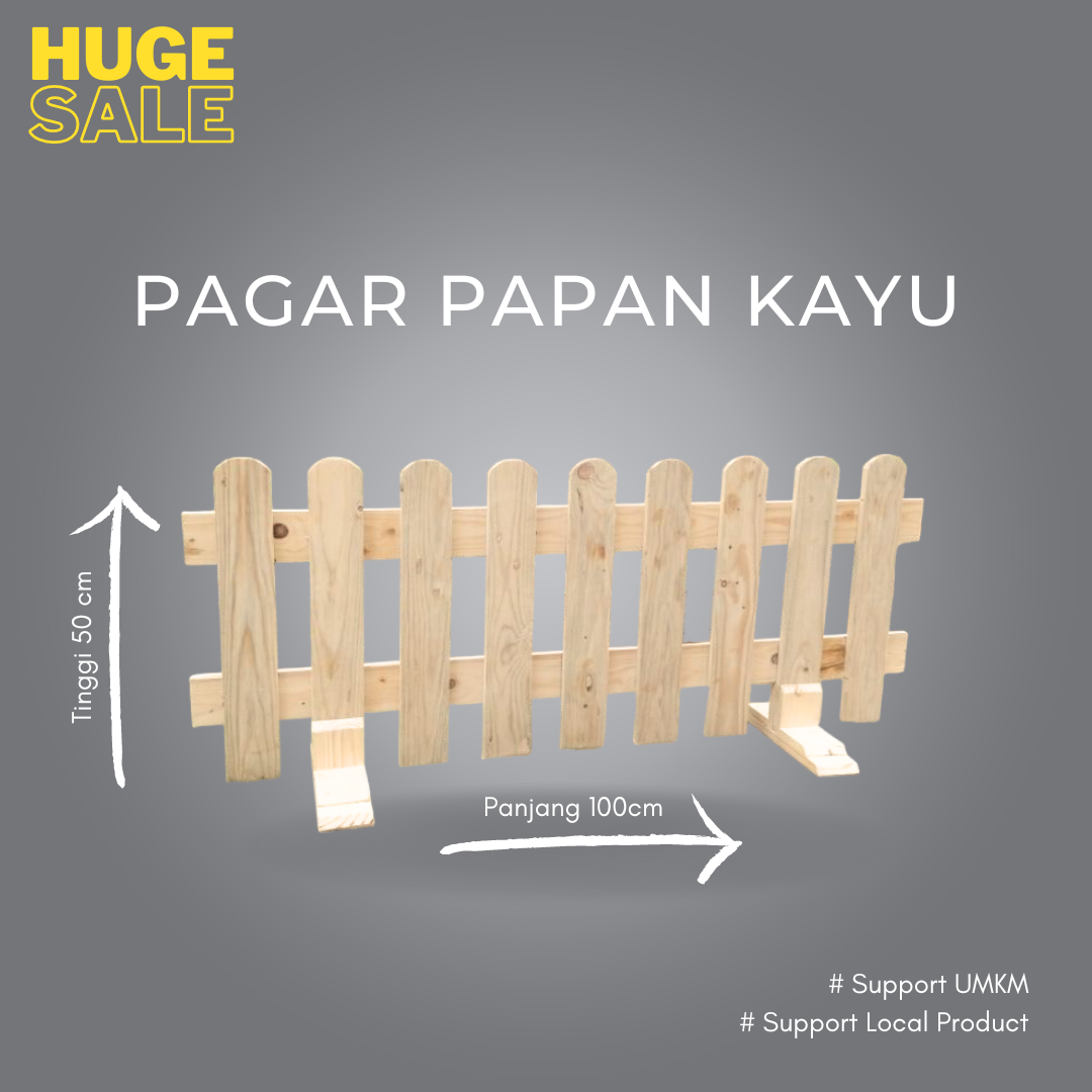 Jual Pagar Tanaman Dekorasi Hiasan Kandang Pembatas Papan Kayu