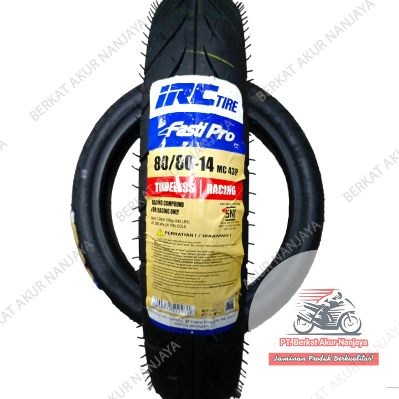 Jual IRC Fasti Pro 80 80 14 Tubeless Soft Compound Ban Road Race Matic