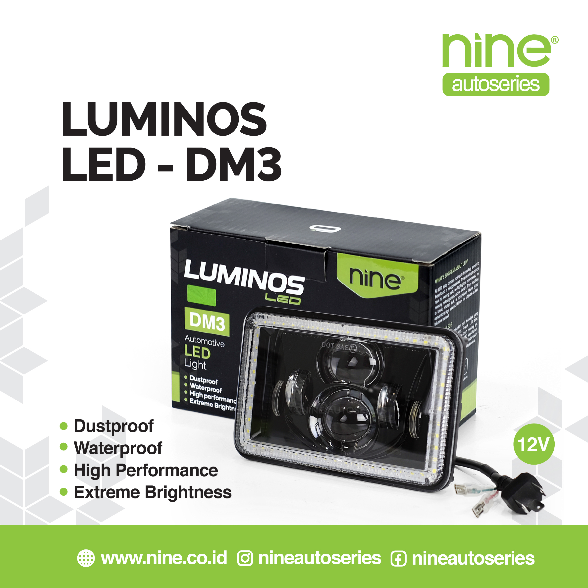 Jual LAMPU DAYMAKER KOTAK NINE LUMINOS DM 3 NINE AUTOSERIES Shopee