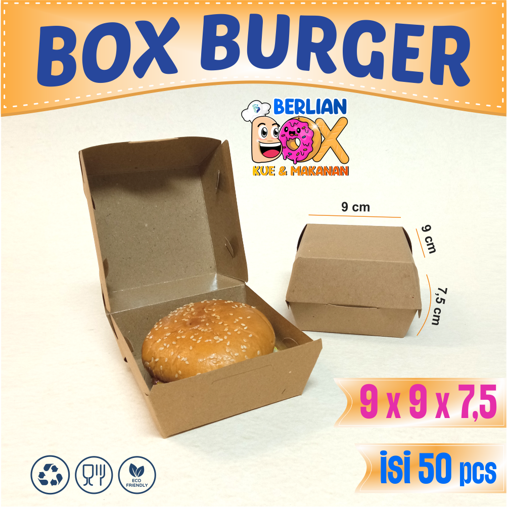 Jual Box Burger Dus Kotak Burger X X Box Snack Dimsum