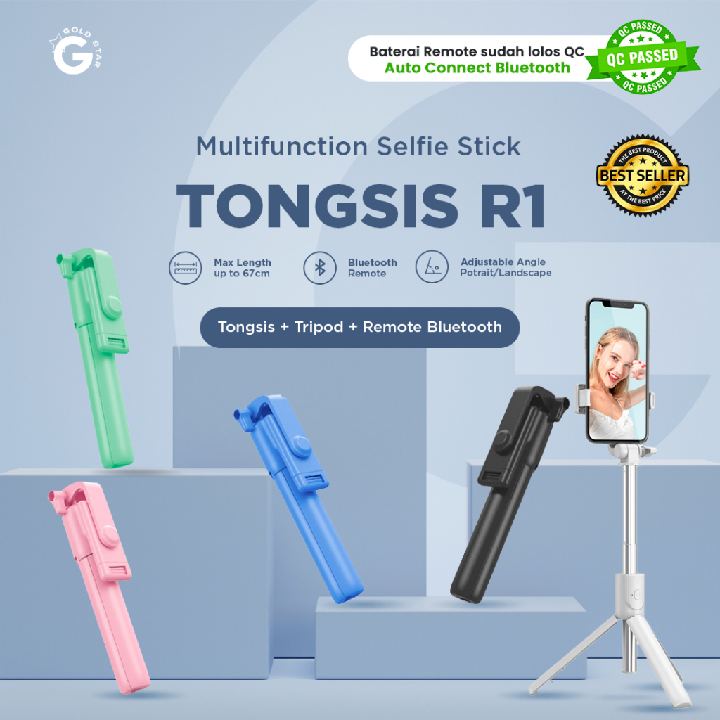 Jual Tongsis R R S Tripod Dengan Remot Bluetooth Wireless Selfie