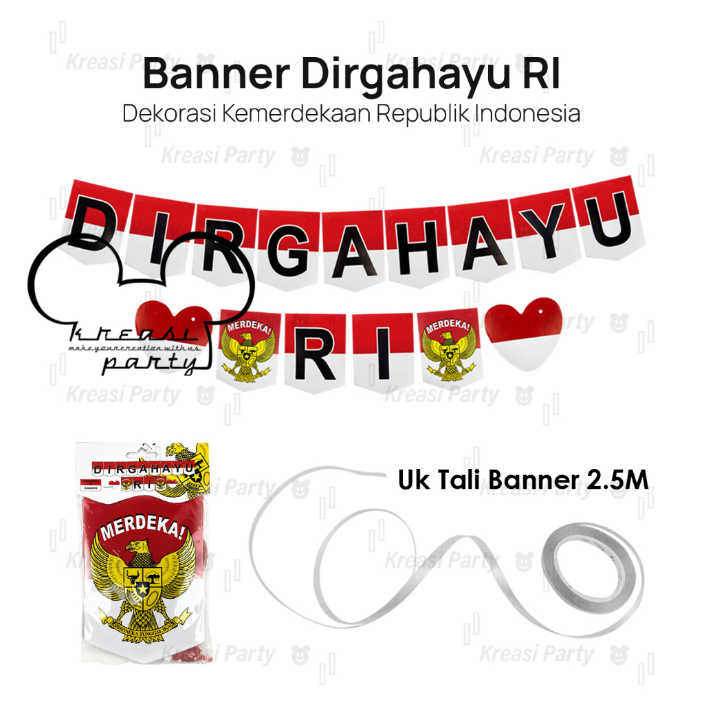 Jual Banner Dirgahayu Ri Umbul Umbul Bunting Flag Agustusan