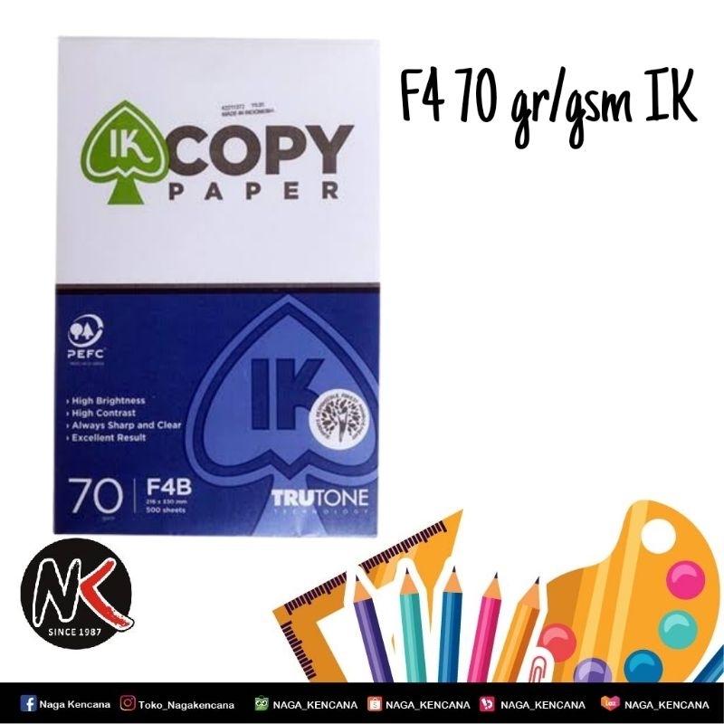 Jual Kertas HVS Kertas Print Kertas Fotocopy Fotokopi F4 Folio 70 Gr