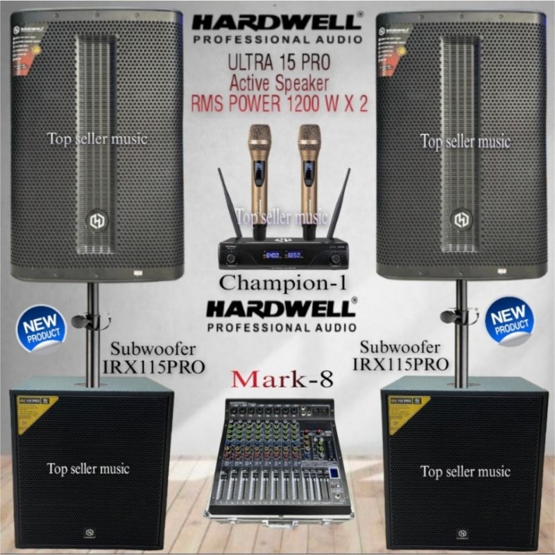 Jual Paket Top Series Sound System Hardwell Ultra 15 Pro 2 Pcs Sub IRX