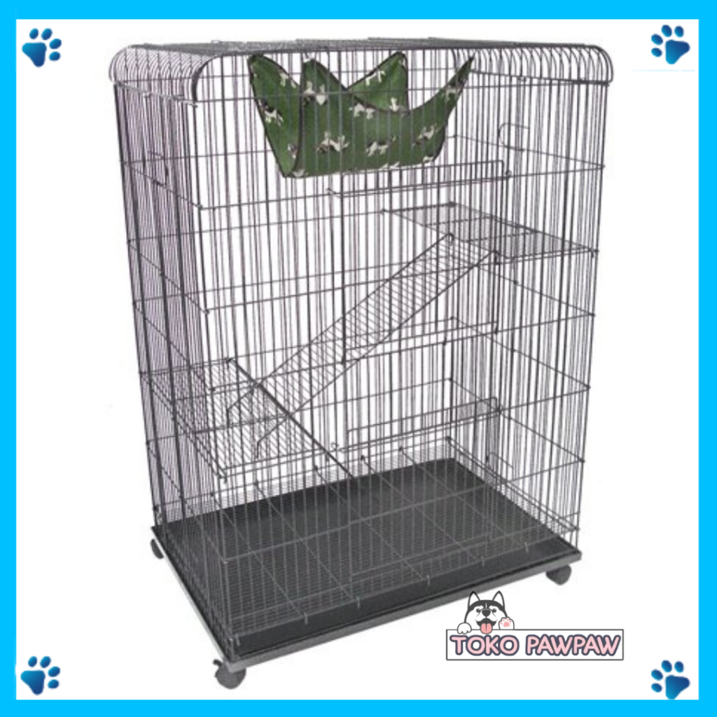 Jual OCTAGON CAT 02 Kandang Tingkat Anjing Kucing Pet Cage Besi Lipat