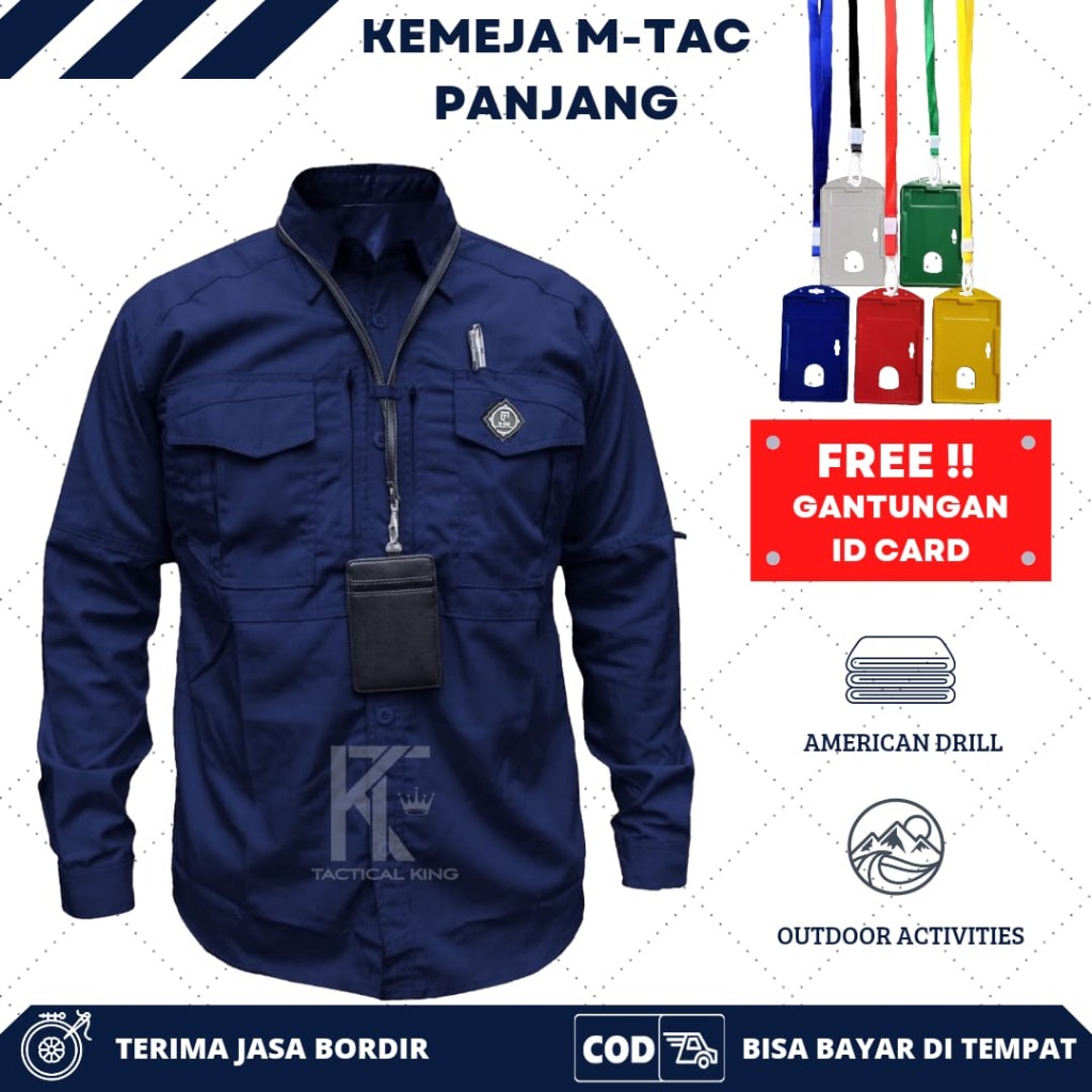 Jual Tactical King Kemeja Tactical Pria Lengan Panjang M Tac Baju Pdl