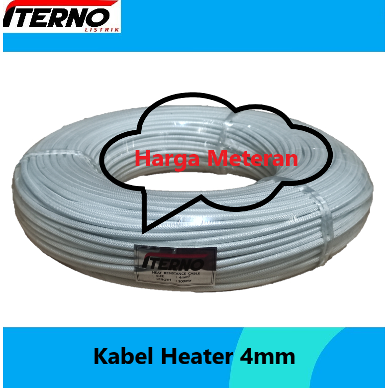 Jual Kabel Heater Tahan Panas 4mm Heat Resistance Nyvin Meteran