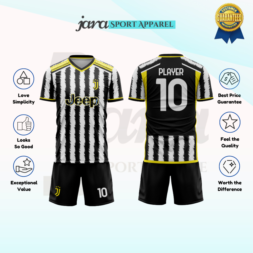 Jual Jersey Juventus Home Terbaru 2023 2024 Custom Nama Nomor Punggung